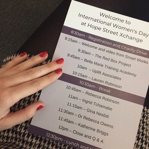 Schedule for empowering women speakers on IWD 2019.