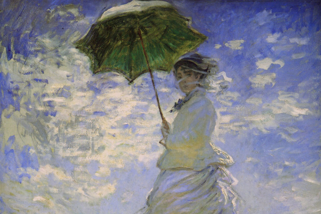 'Woman (Camille) with a Parasol' by Claude Monet​.
